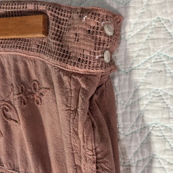 Scully Mauve Tiered Embroidered A-Line Skirt - Picture 4 of 9